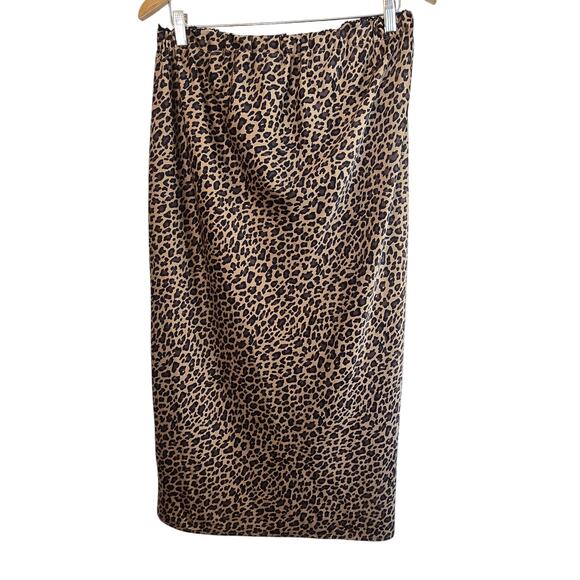 Size M – Leopard Satin Midi Skirt by Isabel by Ingrid + Isabel - Picture 1 of 4